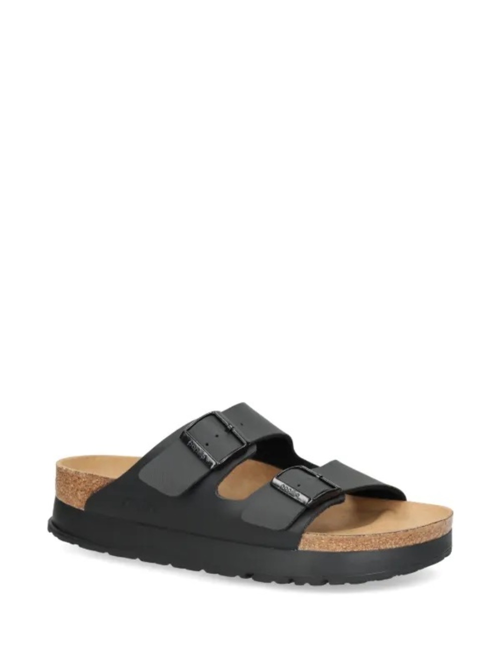 Birkenstock 11 Black Arizona Papillio Two-Strap Platform Sandals